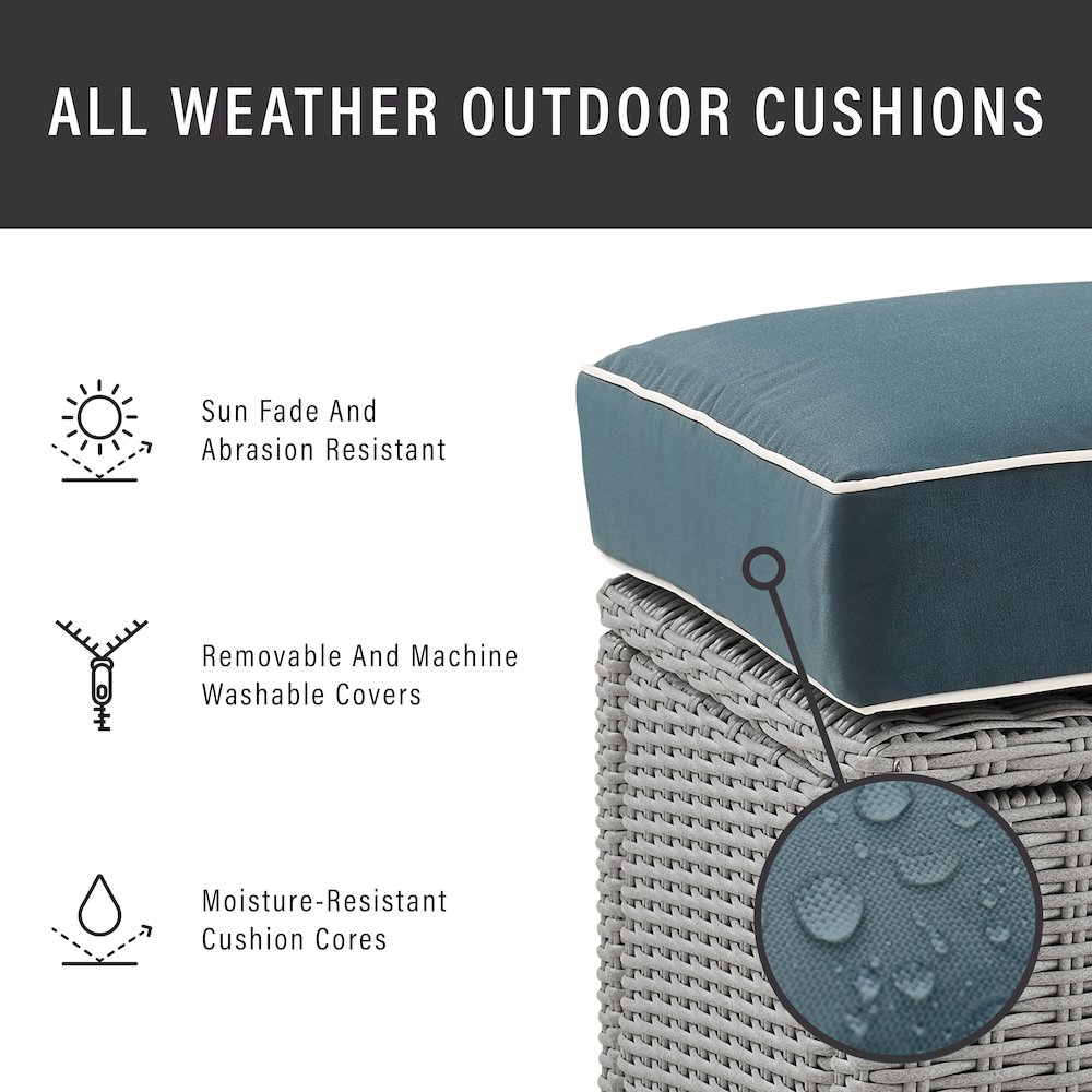 Bradenton Wicker Corner Outdoor Sectional Chair. Picture 6