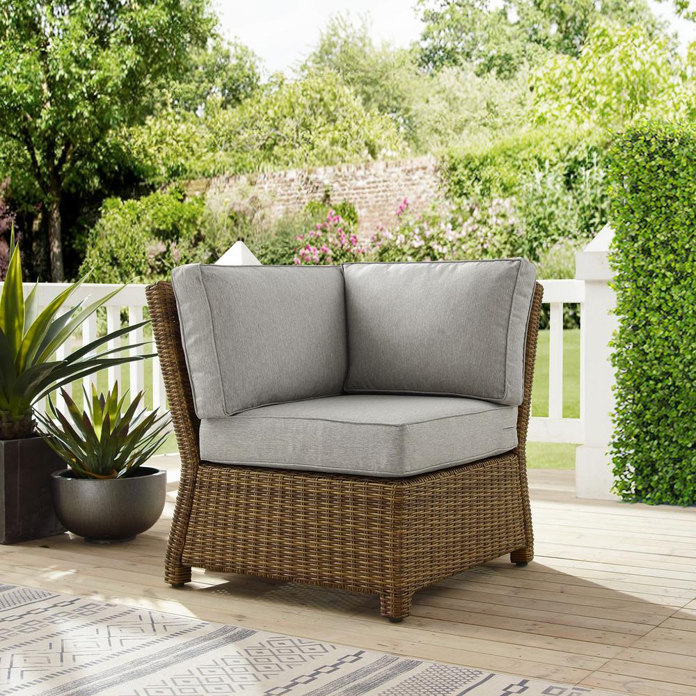 Bradenton Wicker Corner Outdoor Sectional Chair. Picture 5