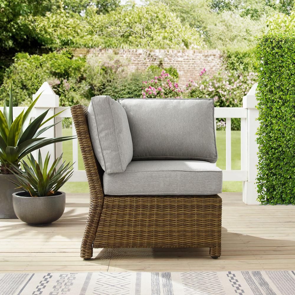Bradenton Wicker Corner Outdoor Sectional Chair. Picture 6