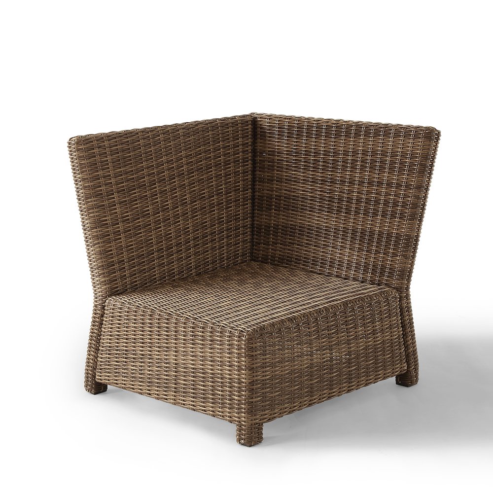 Bradenton Wicker Corner Outdoor Sectional Chair. Picture 3