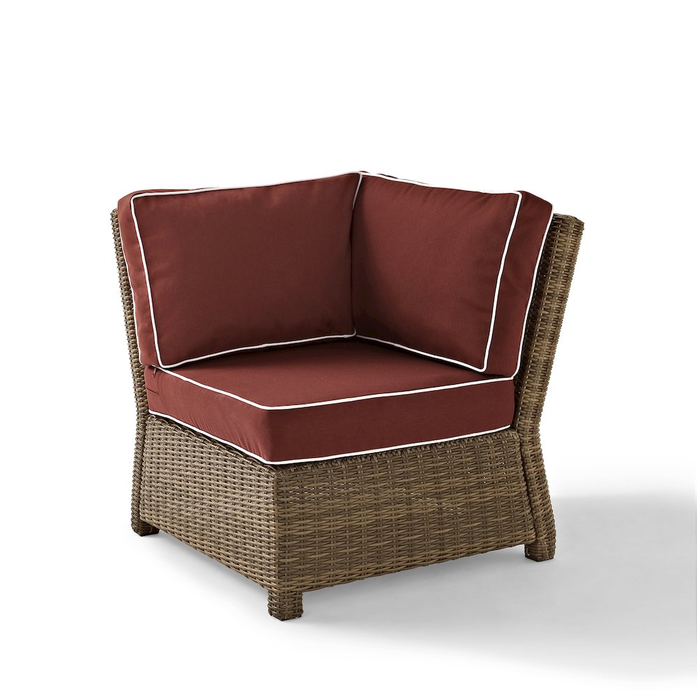 Bradenton Wicker Corner Outdoor Sectional Chair. Picture 1