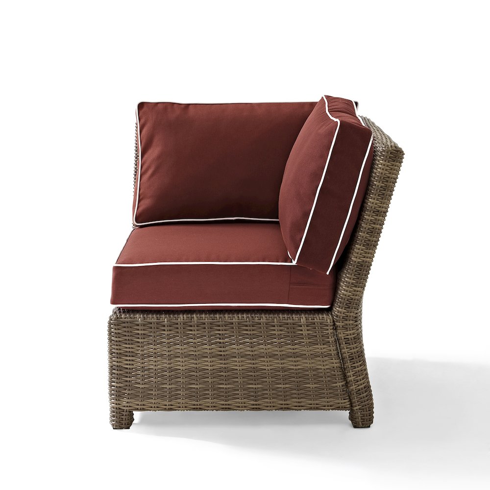 Bradenton Wicker Corner Outdoor Sectional Chair. Picture 2