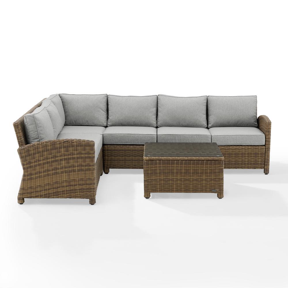 5Pc Outdoor Furniture Set,Left&Right Loveseat, Corner&Center Chair, Coffee Table. Picture 7