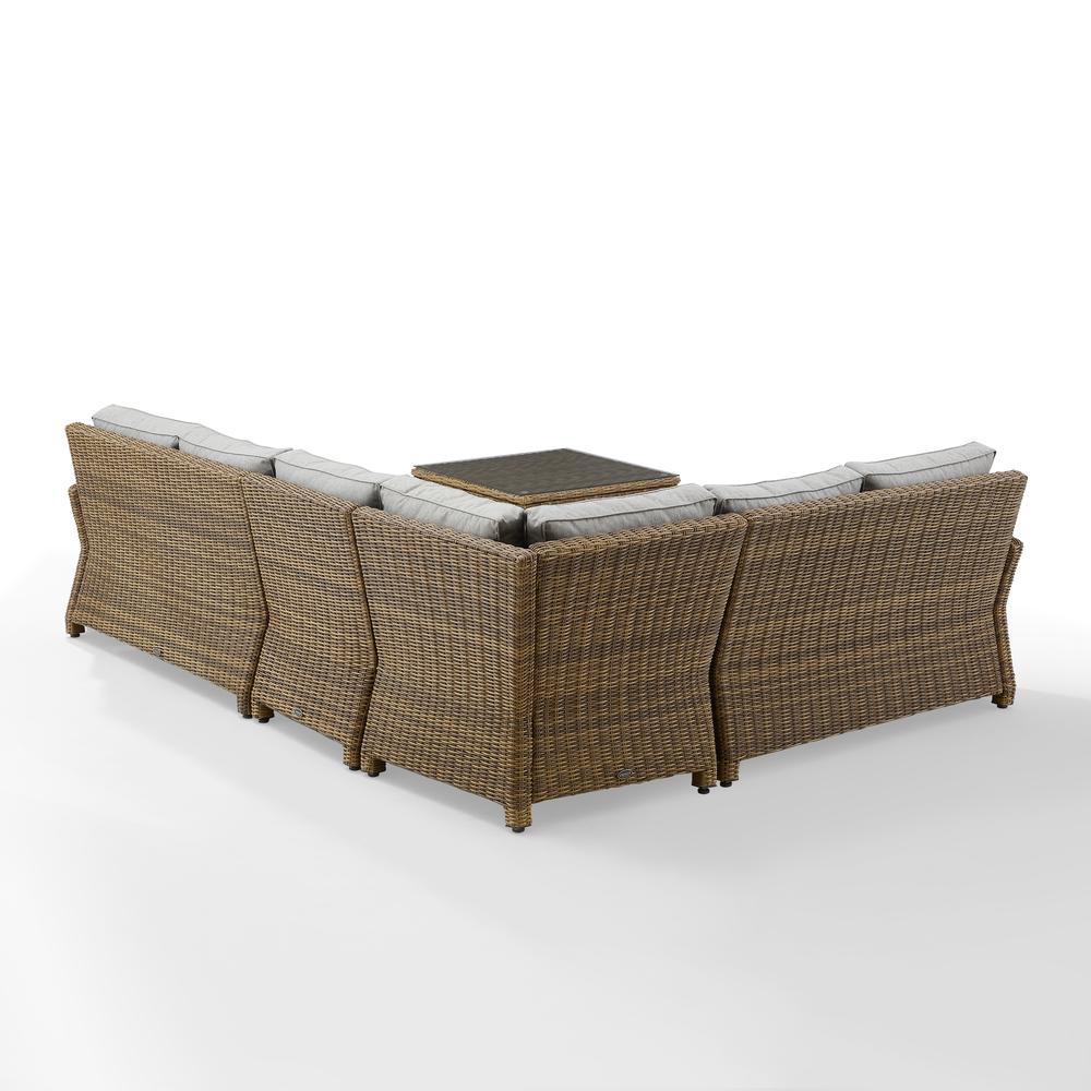 5Pc Outdoor Furniture Set,Left&Right Loveseat, Corner&Center Chair, Coffee Table. Picture 8