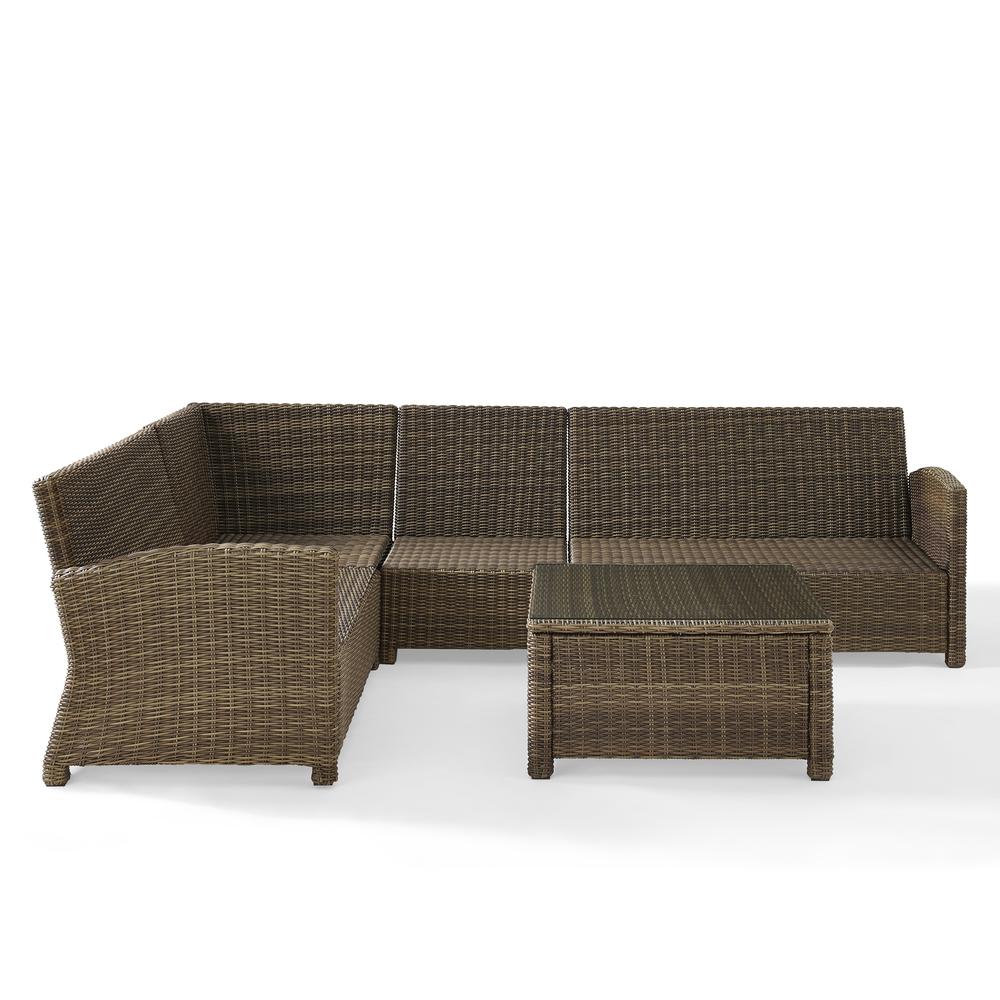 5Pc Outdoor Furniture Set,Left&Right Loveseat, Corner&Center Chair, Coffee Table. Picture 9