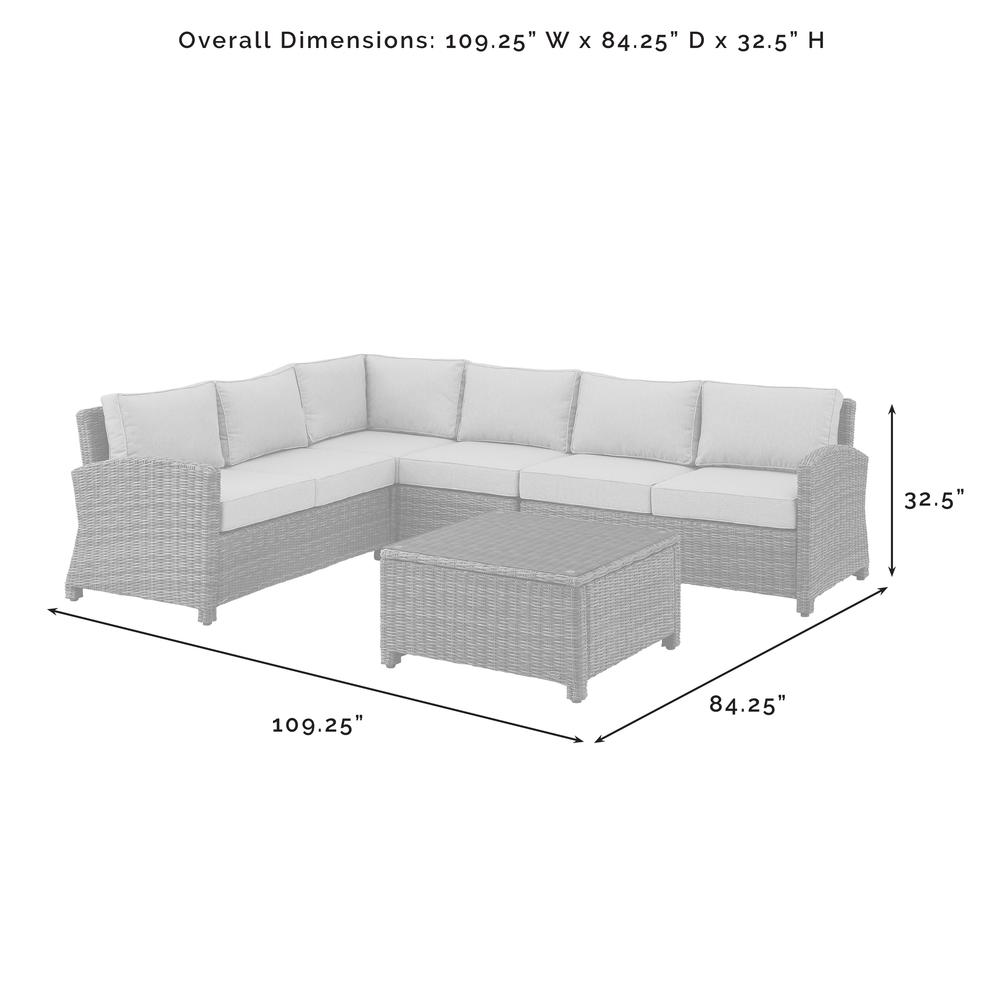 5Pc Outdoor Furniture Set,Left&Right Loveseat, Corner&Center Chair, Coffee Table. Picture 10