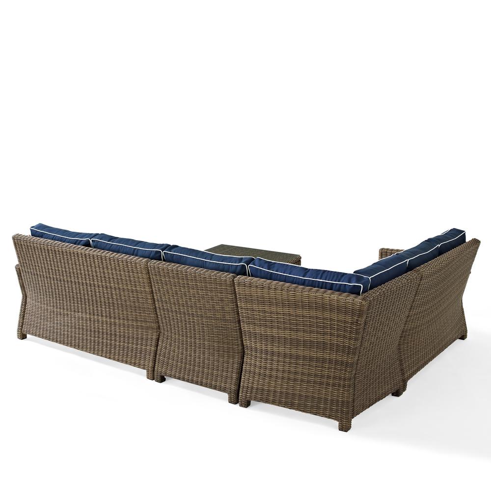 Bradenton 5Pc Wicker Outdoor Sectional Patio Furniture Set. Picture 30