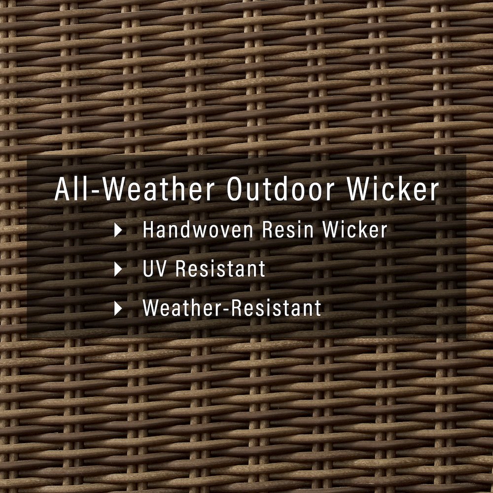 Bradenton 5Pc Wicker Outdoor Sectional Patio Furniture Set. Picture 8