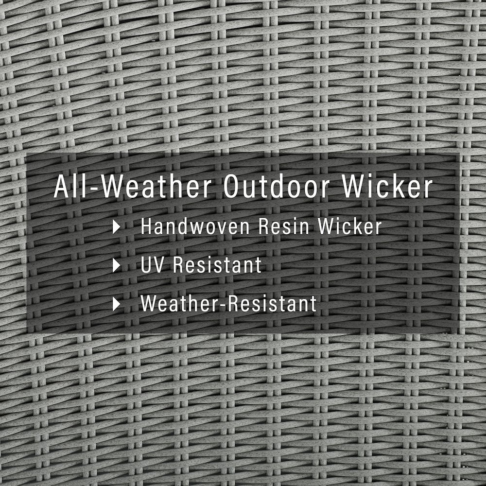 Bradenton Wicker Outdoor Loveseat. Picture 5
