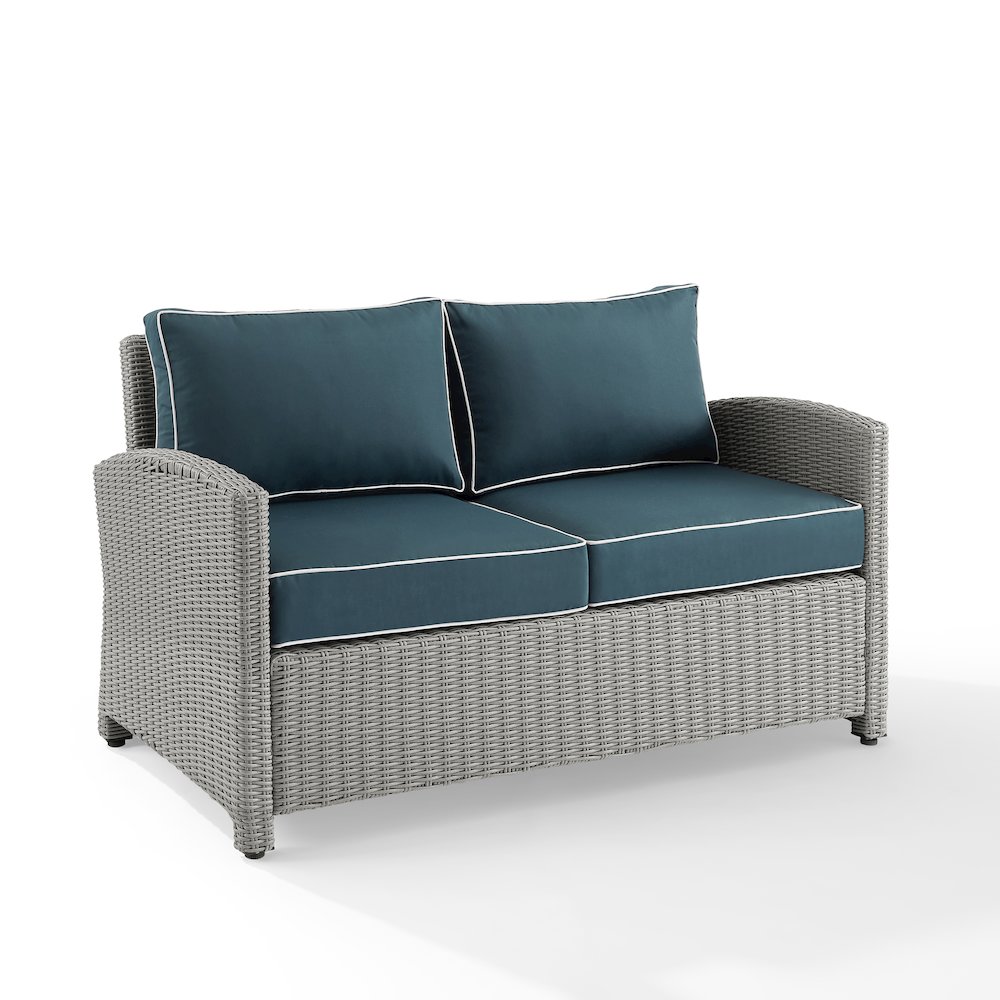 Bradenton Wicker Outdoor Loveseat. Picture 1