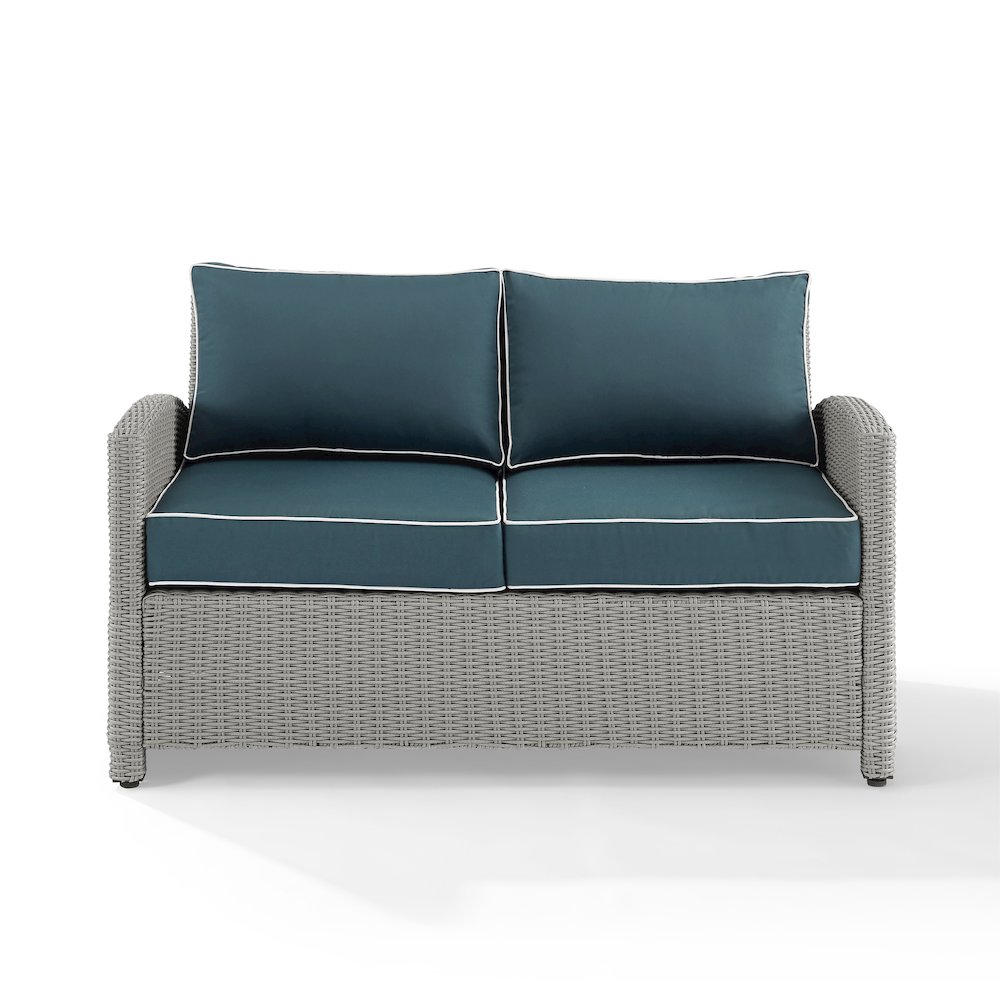 Bradenton Wicker Outdoor Loveseat. Picture 2