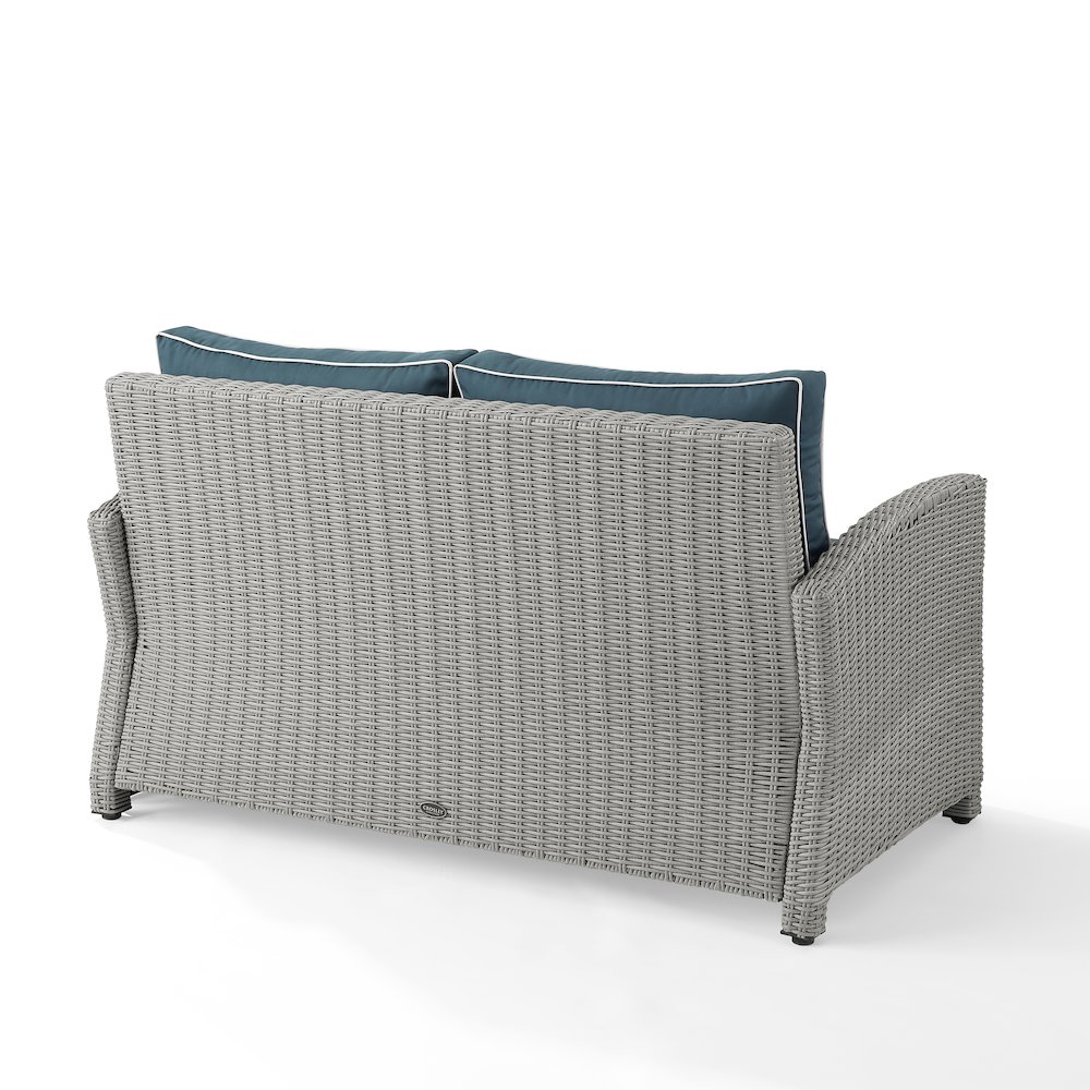 Bradenton Wicker Outdoor Loveseat. Picture 6