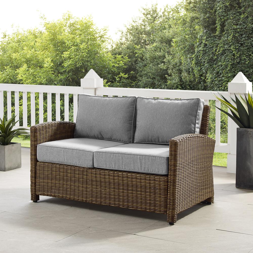 Bradenton Wicker Outdoor Loveseat. Picture 12