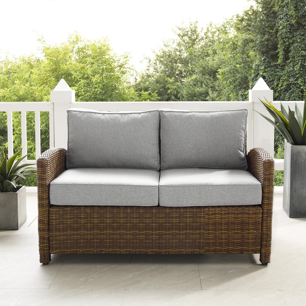 Bradenton Wicker Outdoor Loveseat. Picture 4