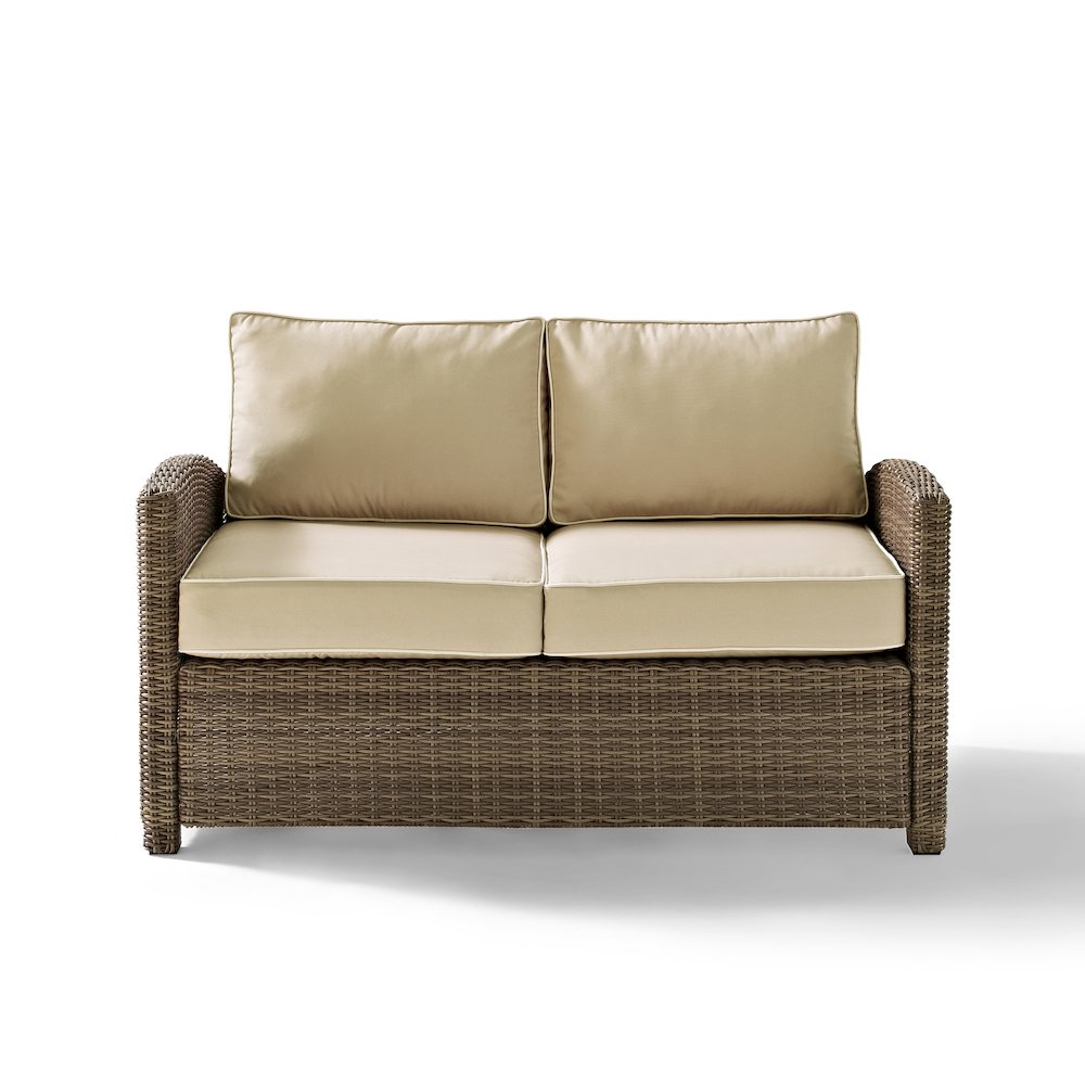 Bradenton Wicker Outdoor Loveseat. Picture 2