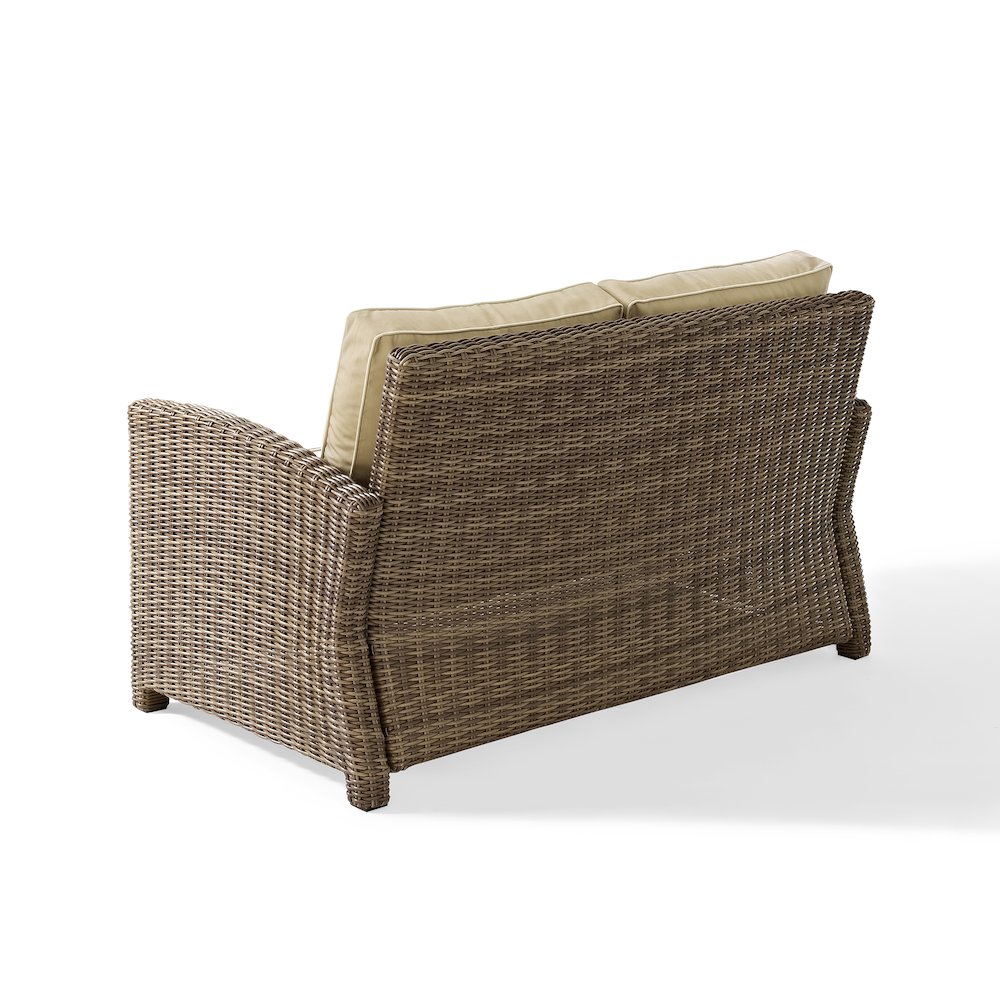 Bradenton Wicker Outdoor Loveseat. Picture 3