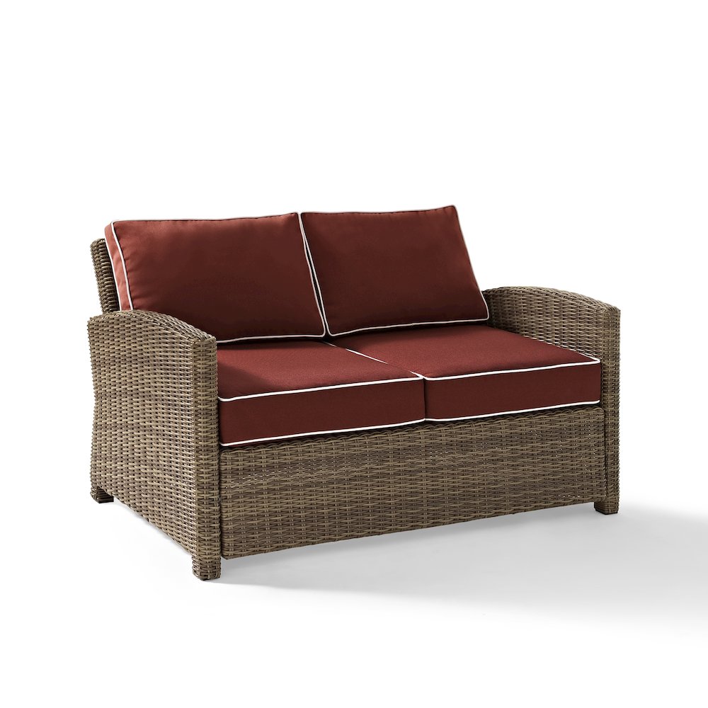 Bradenton Wicker Outdoor Loveseat. Picture 1