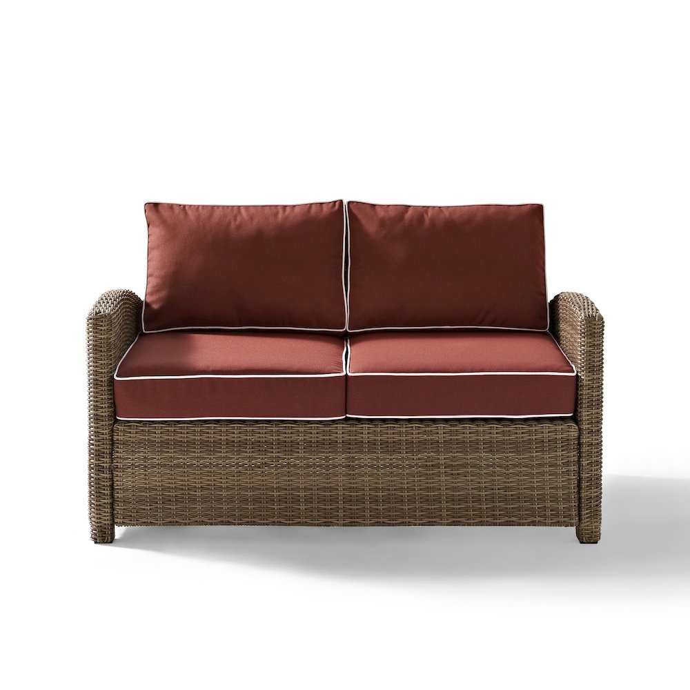 Bradenton Wicker Outdoor Loveseat. Picture 2