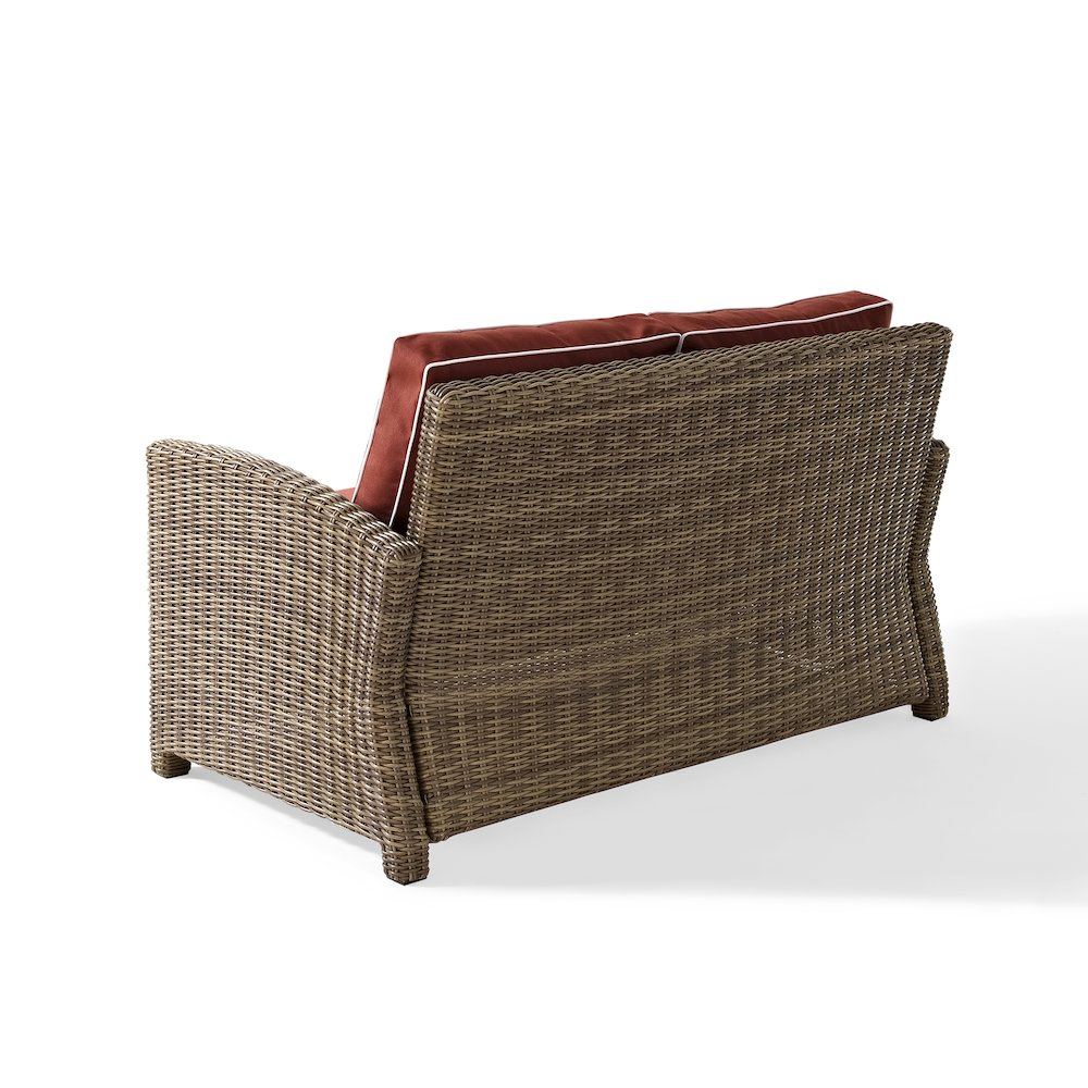 Bradenton Wicker Outdoor Loveseat. Picture 3