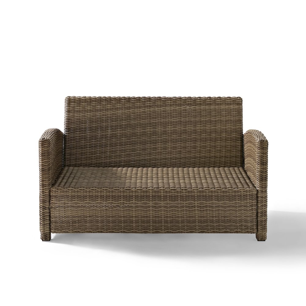 Bradenton Wicker Outdoor Loveseat. Picture 4