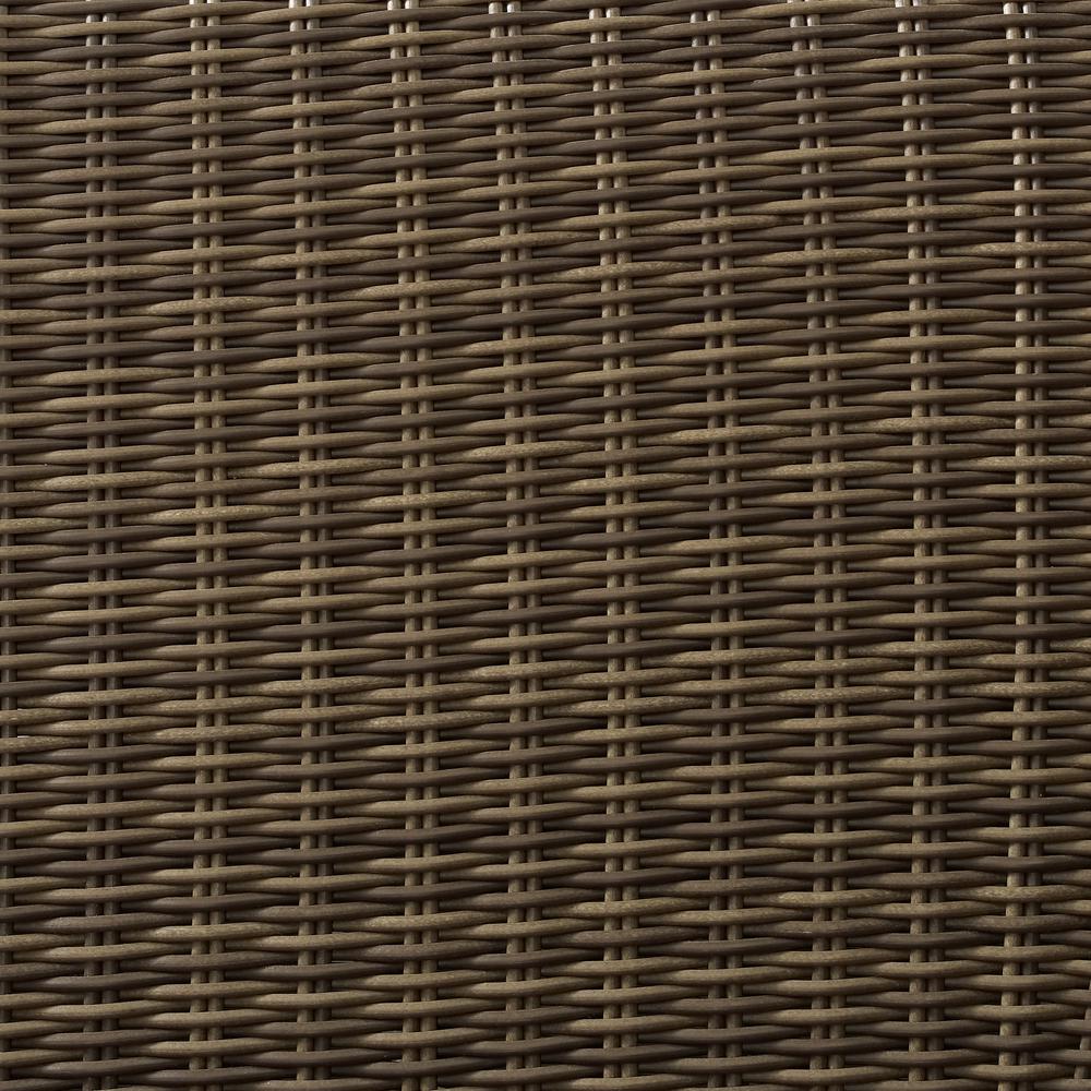 Weathered Brown Outdoor Wicker Arm Chair with Durable Frame and Comfortable. Picture 6