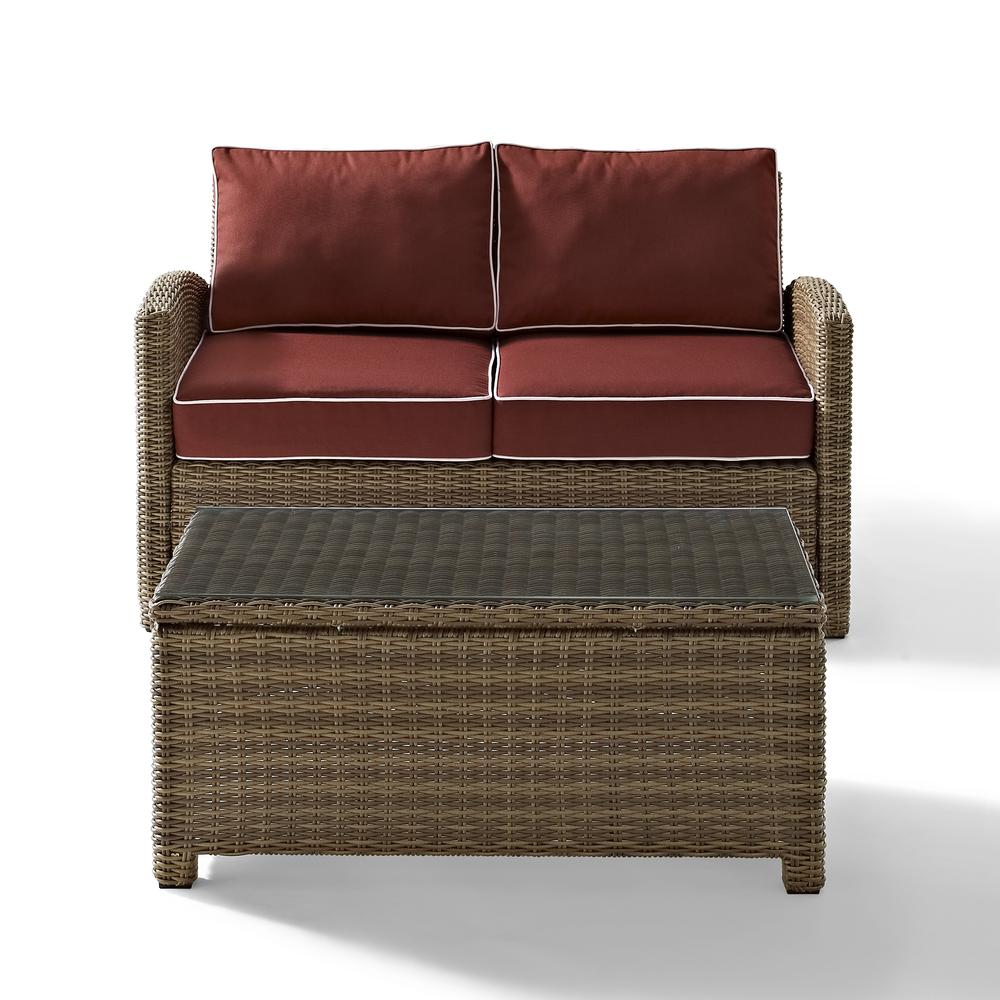 Bradenton 2Pc Outdoor Loveseat Patio Furniture Set, Loveseat & Coffee Table. Picture 10