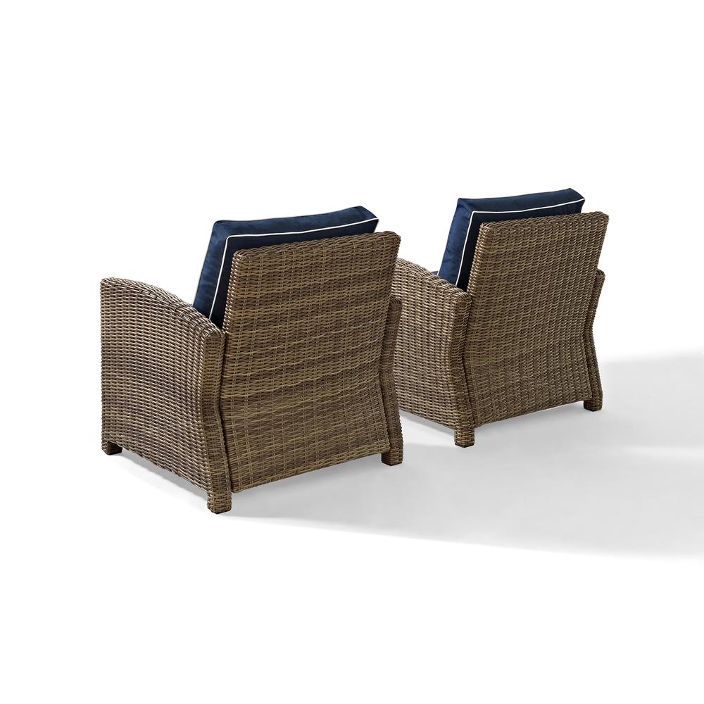 Bradenton 2Pc Wicker Outdoor Chair Set - 2 Armchairs. Picture 3