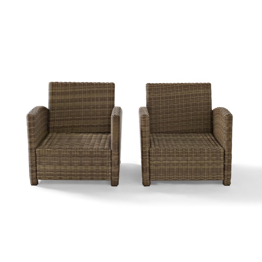 Bradenton 2Pc Wicker Outdoor Chair Set - 2 Armchairs. Picture 4