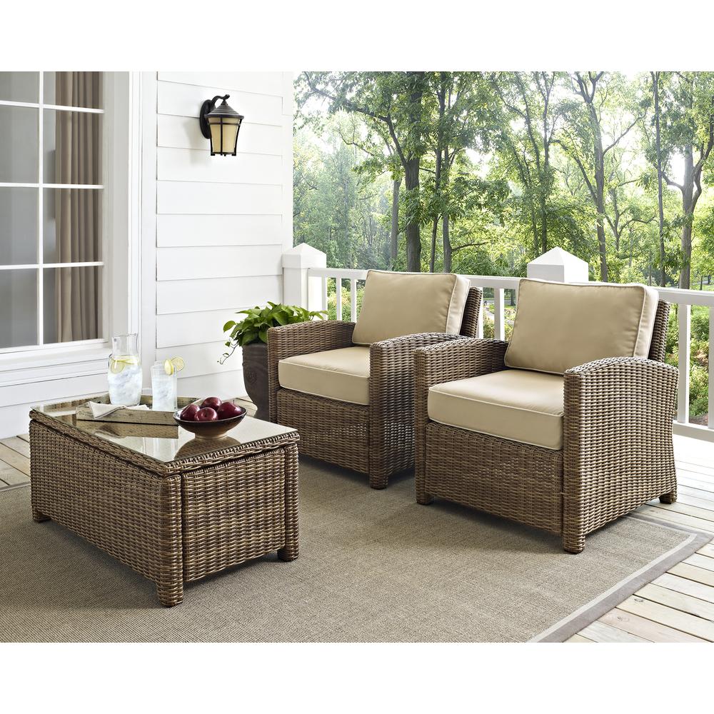Bradenton 2Pc Wicker Outdoor Chair Set - 2 Armchairs. Picture 5