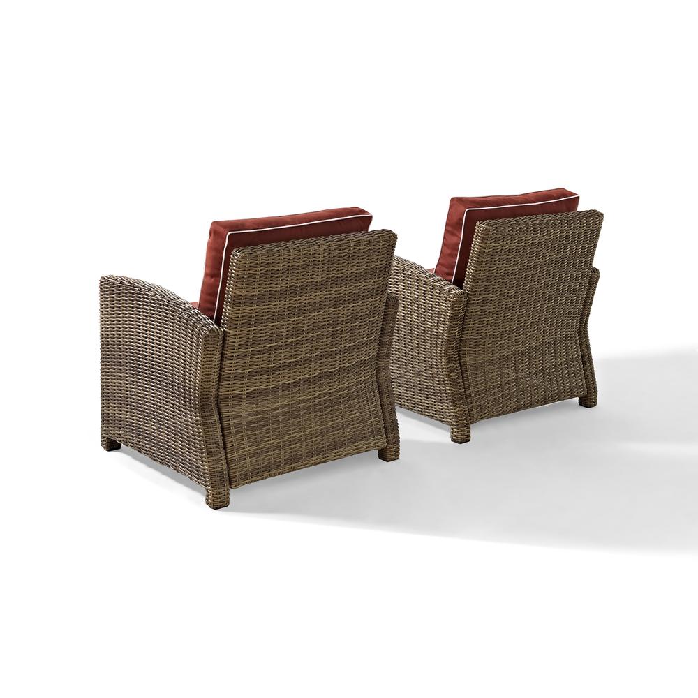 Bradenton 2Pc Wicker Outdoor Chair Set - 2 Armchairs. Picture 4
