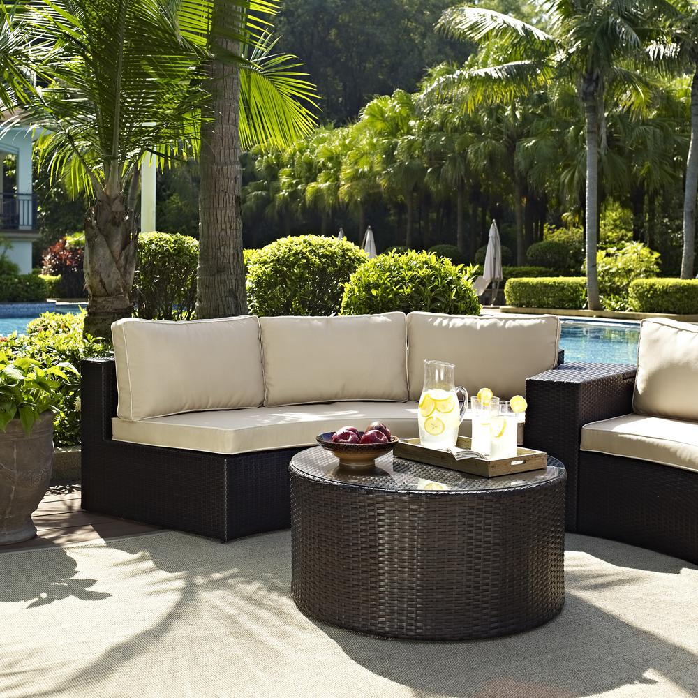 Catalina 2Pc Wicker Outdoor Sectional Patio Furniture Set. Picture 2
