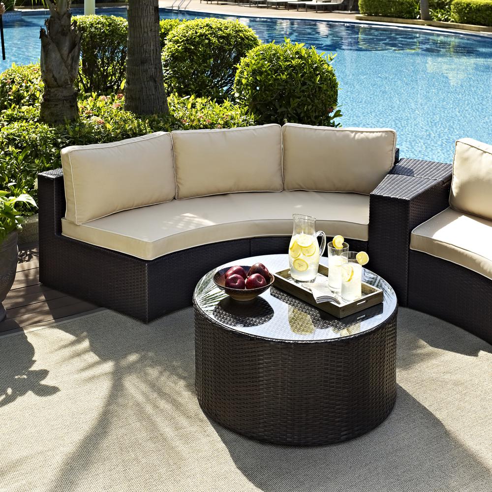 Catalina 2Pc Wicker Outdoor Sectional Patio Furniture Set. Picture 3