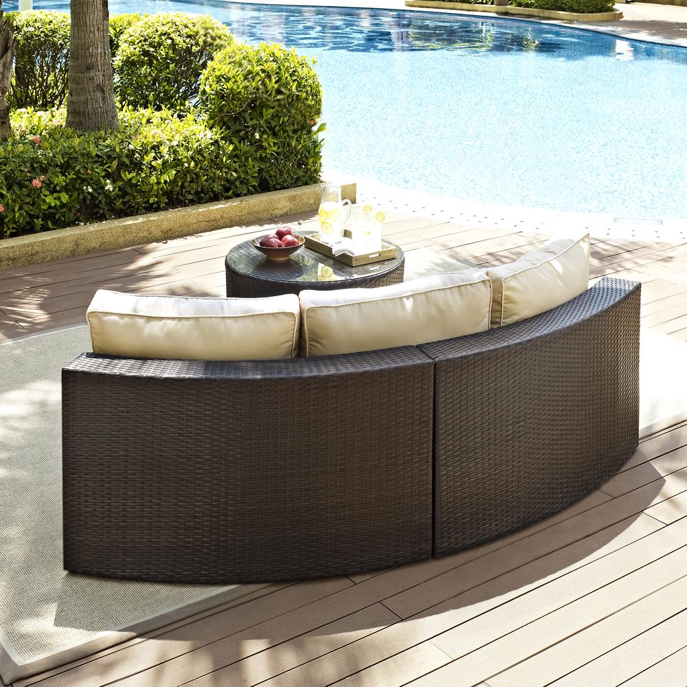 Catalina 2Pc Wicker Outdoor Sectional Patio Furniture Set. Picture 4