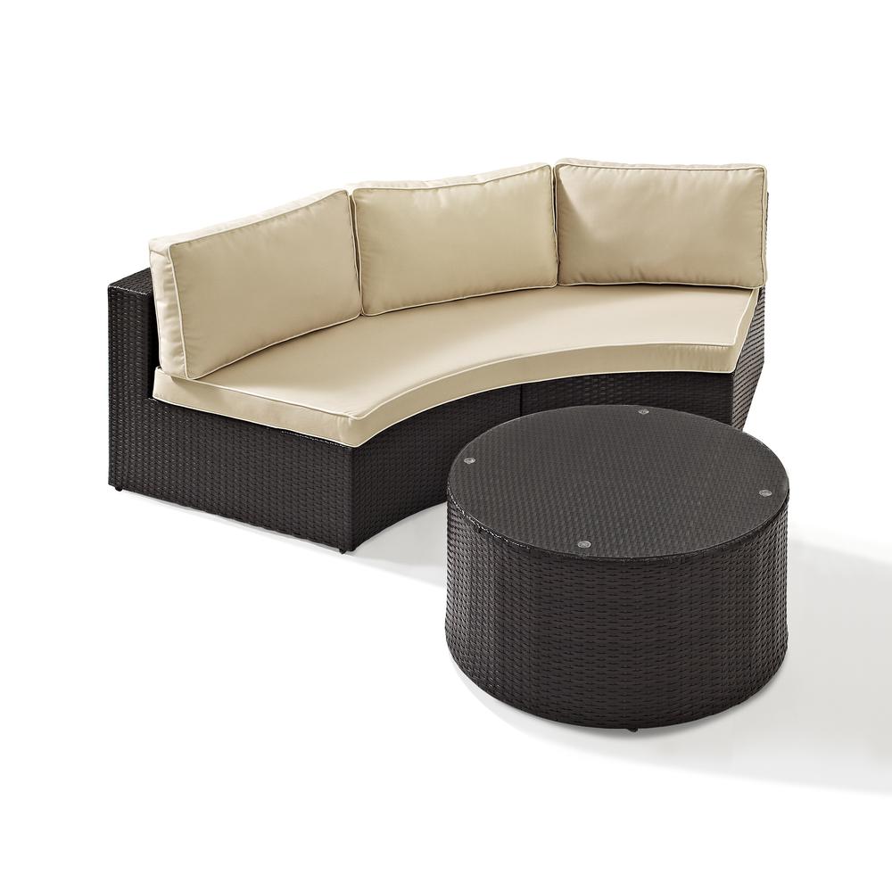 Catalina 2Pc Wicker Outdoor Sectional Patio Furniture Set. Picture 5