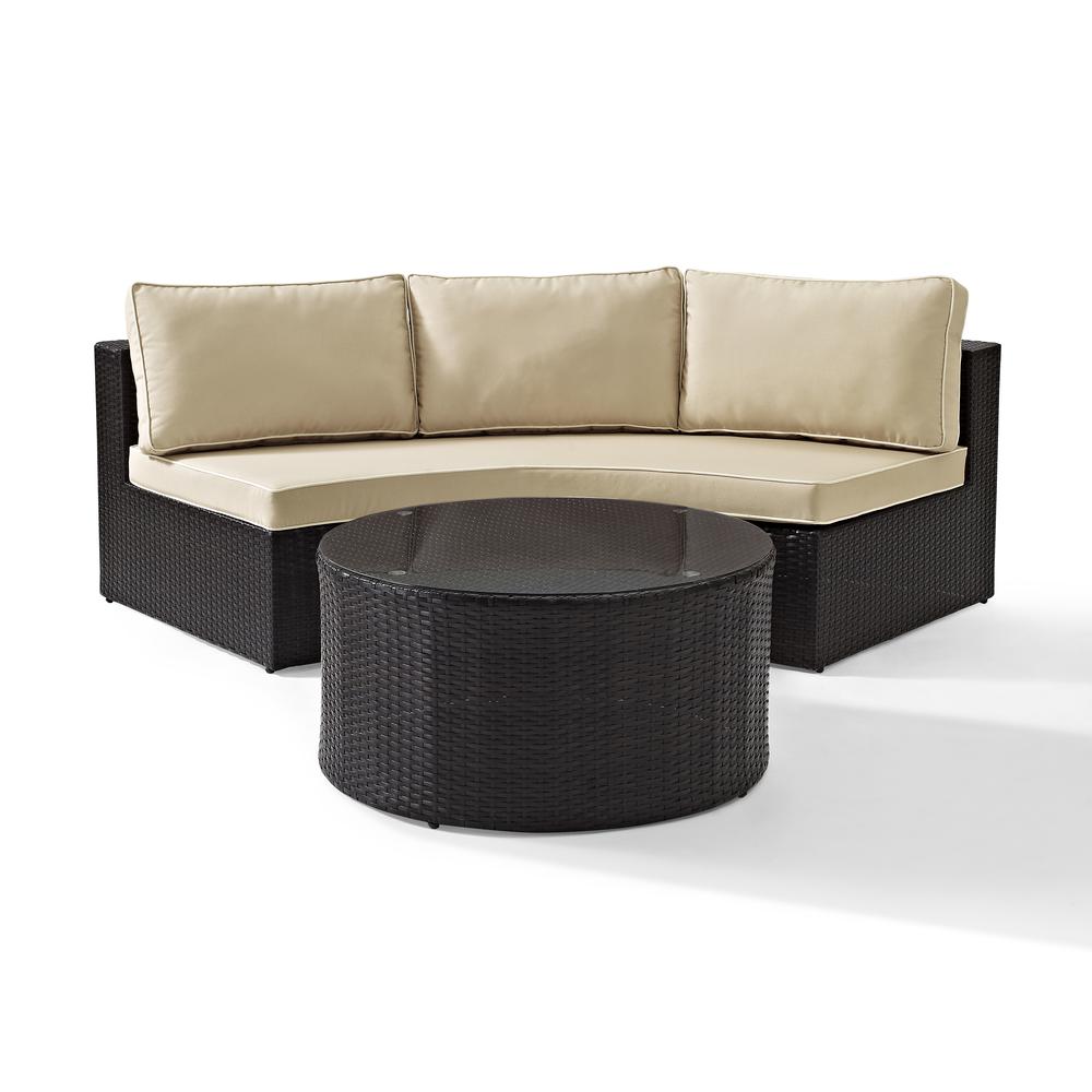 Catalina 2Pc Wicker Outdoor Sectional Patio Furniture Set. Picture 6