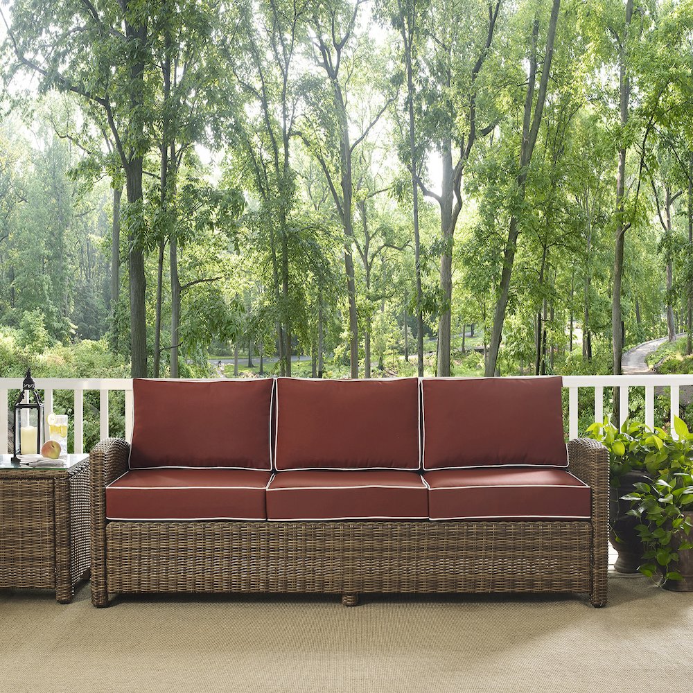 Bradenton Wicker Outdoor Sofa. Picture 4