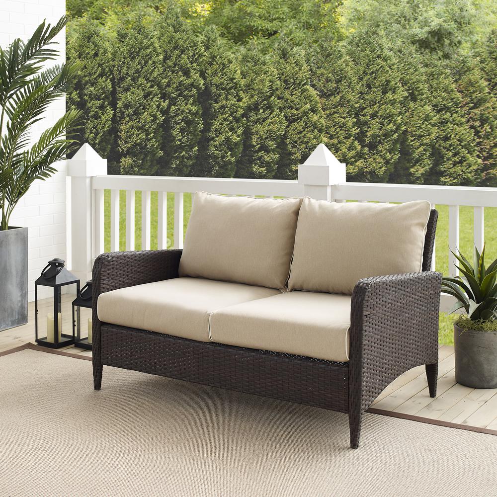 Kiawah Wicker Outdoor Loveseat. Picture 2