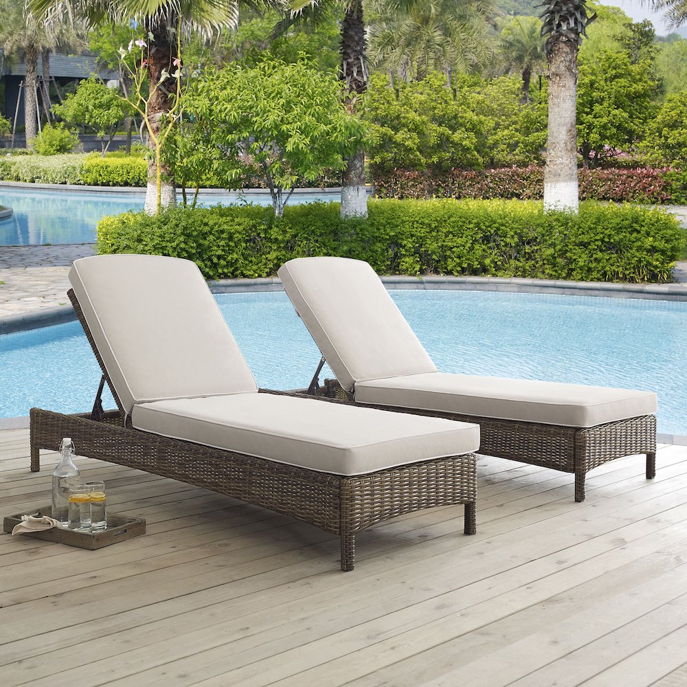 Bradenton Wicker Outdoor Chaise Lounge. Picture 6