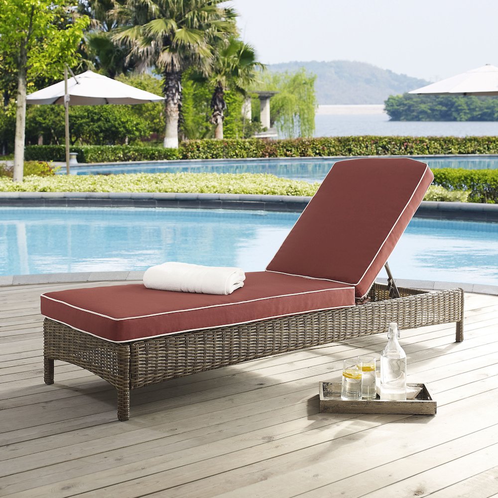 Bradenton Wicker Outdoor Chaise Lounge. Picture 10