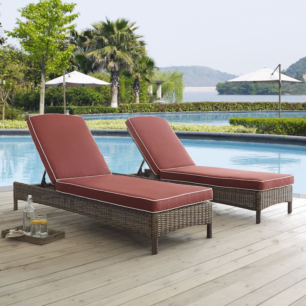 Bradenton Wicker Outdoor Chaise Lounge. Picture 11