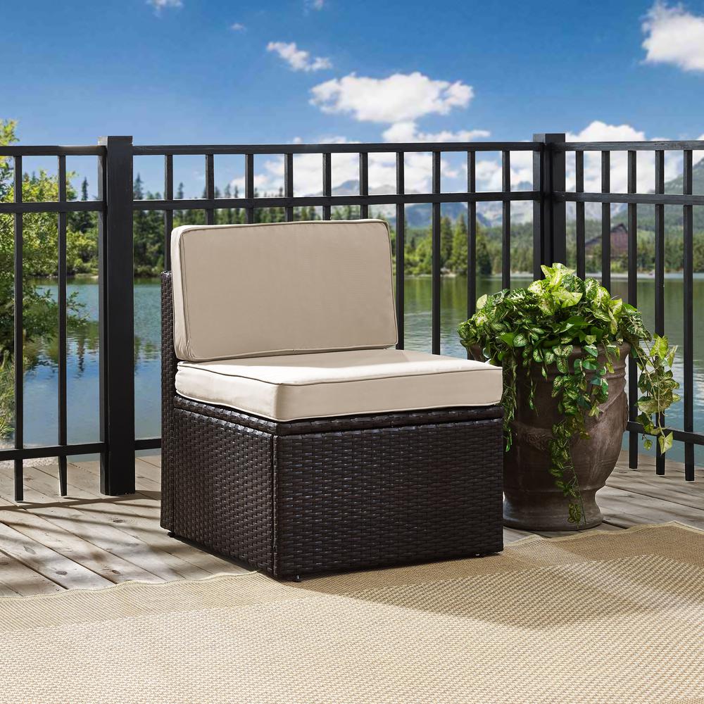 Palm Harbor Wicker Armless Outdoor Sectional Chair. Picture 2
