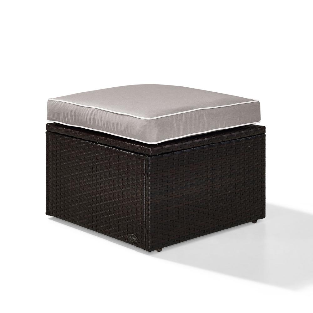 Palm Harbor Wicker Outdoor Ottoman. Picture 5