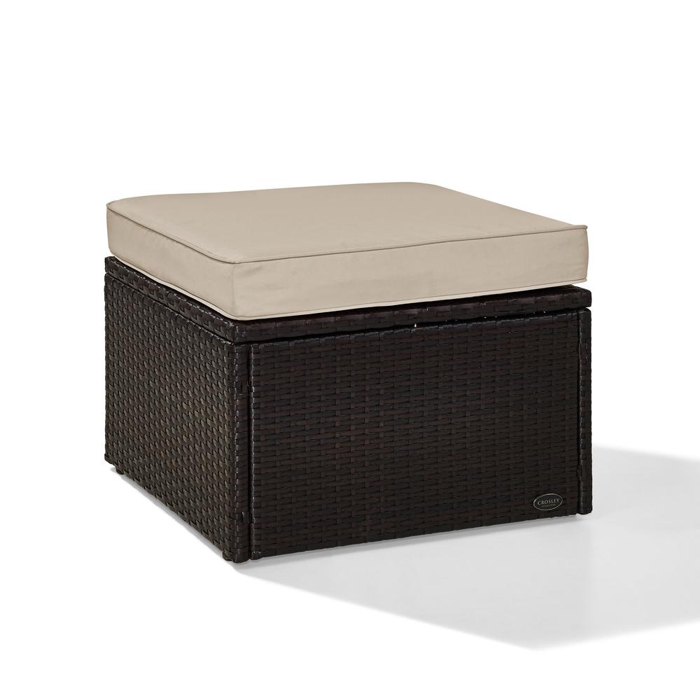 Palm Harbor Wicker Outdoor Ottoman. Picture 5
