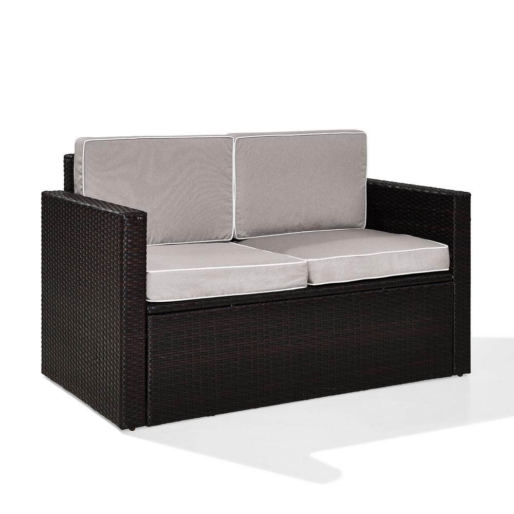 Palm Harbor Wicker Outdoor Loveseat. Picture 1