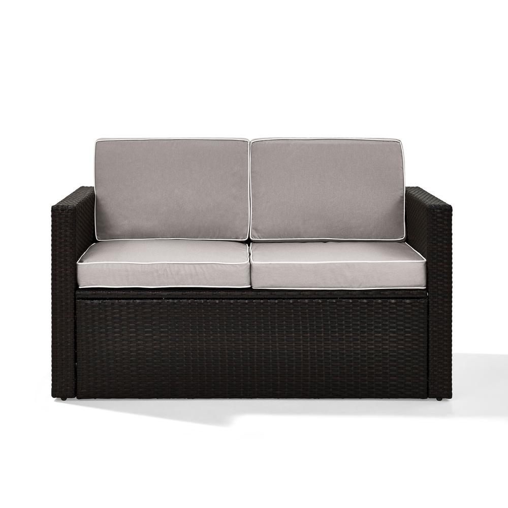 Palm Harbor Wicker Outdoor Loveseat. Picture 3