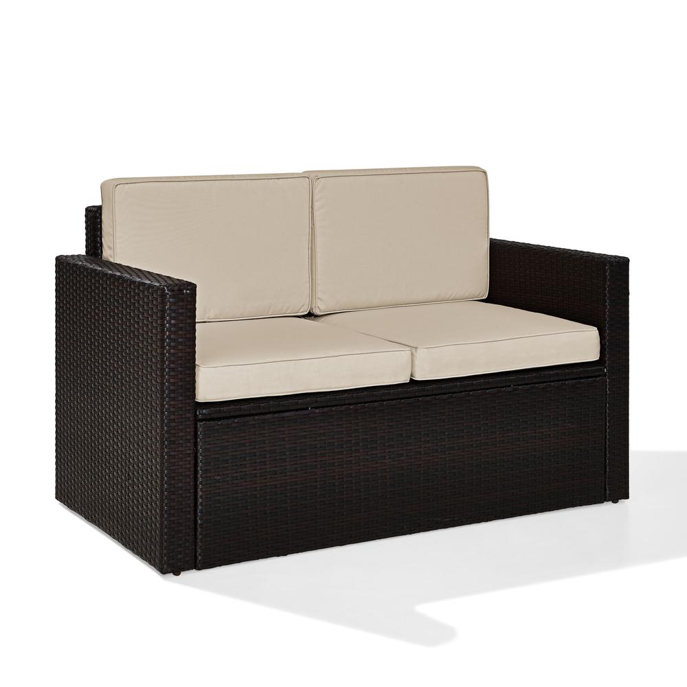 Palm Harbor Wicker Outdoor Loveseat. Picture 1