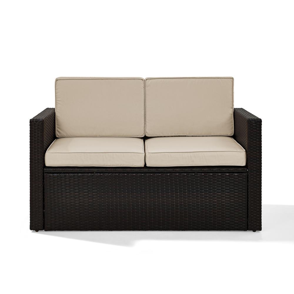 Palm Harbor Wicker Outdoor Loveseat. Picture 3
