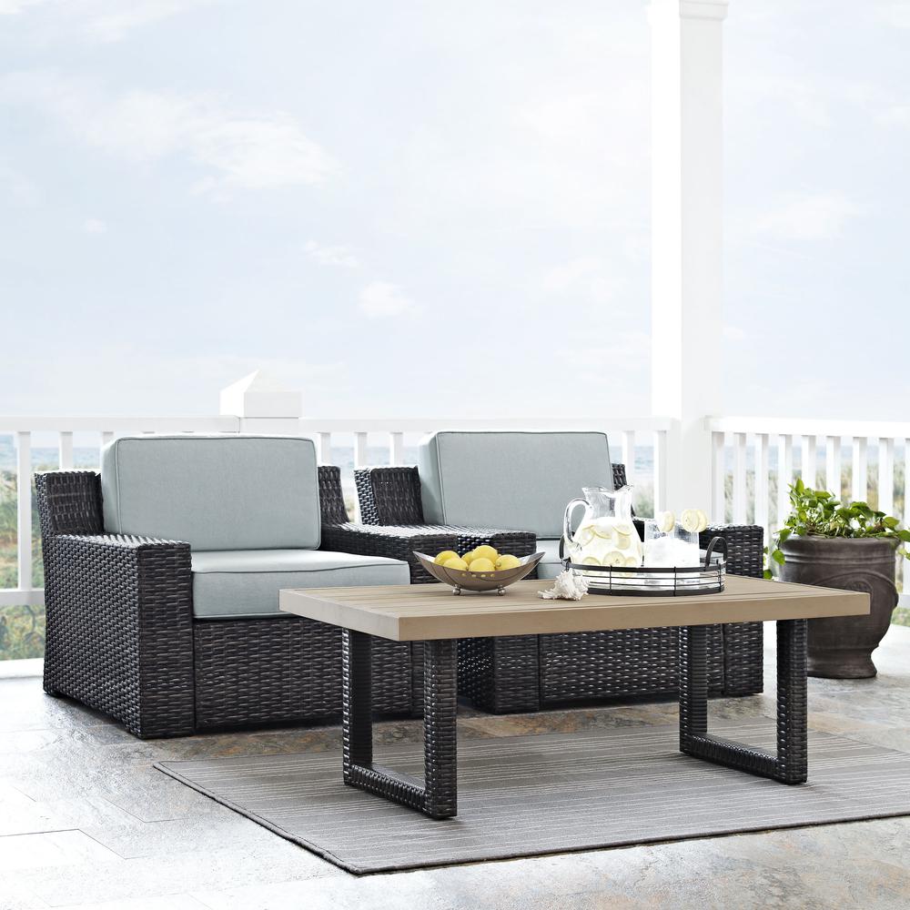 Beaufort 3Pc Wicker Outdoor Chair Set. Picture 2