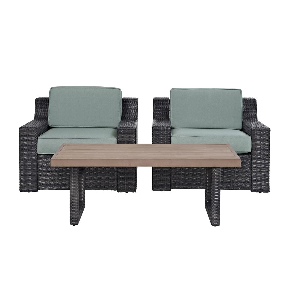 Beaufort 3Pc Wicker Outdoor Chair Set. Picture 3