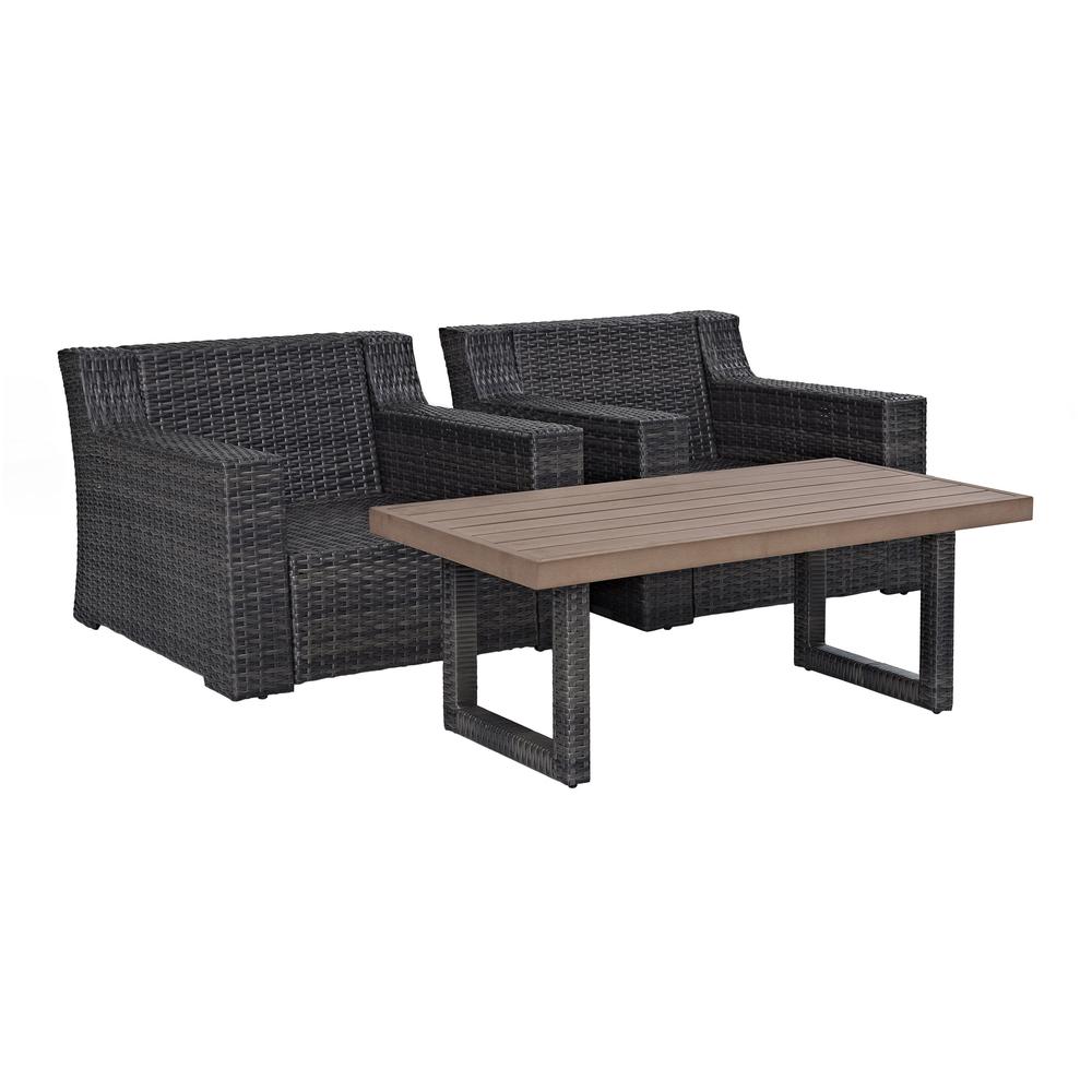 Beaufort 3Pc Wicker Outdoor Chair Set. Picture 5